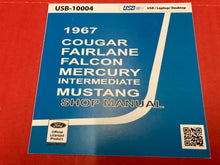 Load image into Gallery viewer, 1967 Cougar, Fairlane, Falcon, Mercury Intermediate, Mustang Shop Manual on USB Drive
