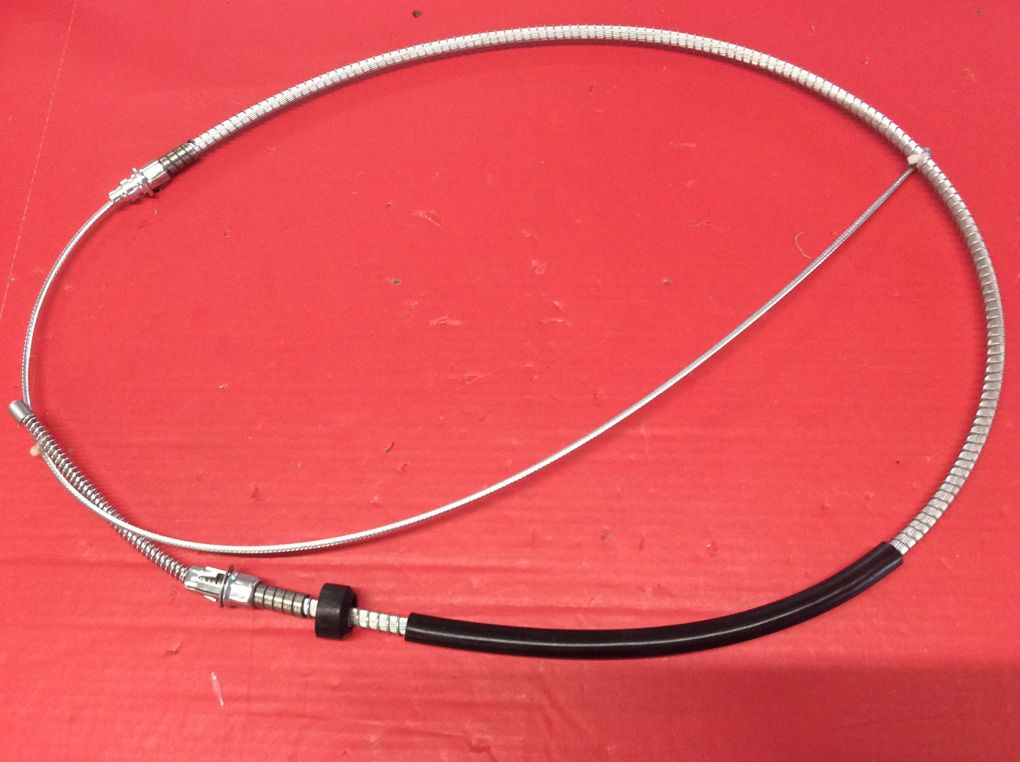 1964 1/2-1965 Mustang Rear Emergency Brake Cable 6 or 8 Cyl.  Fits Right or Left Need 2 per car. Measures 79 11/16