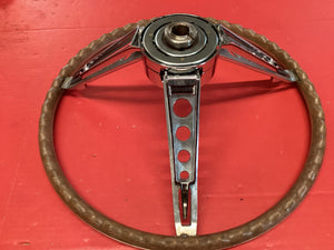 Mustang 1967 Deluxe WOODGRAIN Steering Wheel with Horn Ring. Does not come with center pad.