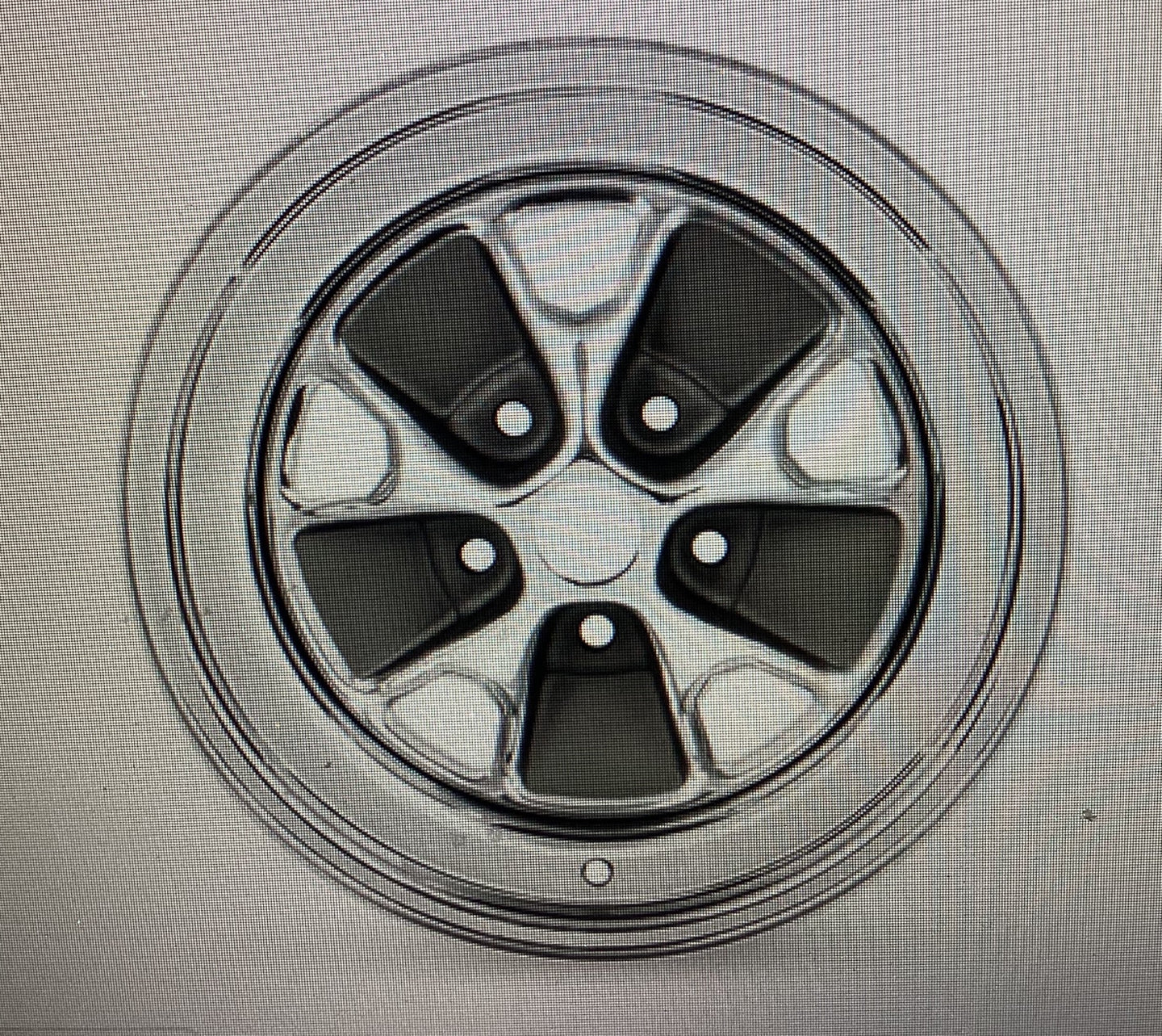 Mustang Styled Steel Wheel 1965-1967 All Chrome 15 x 7 SET OF 4 Caps Not Included