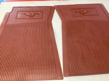 Load image into Gallery viewer, MUSTANG 1964 1/2-1973 MAROON PONY PVC VINYL FLOOR MATS SET OF 4 C5ZZ-6513086-DR
