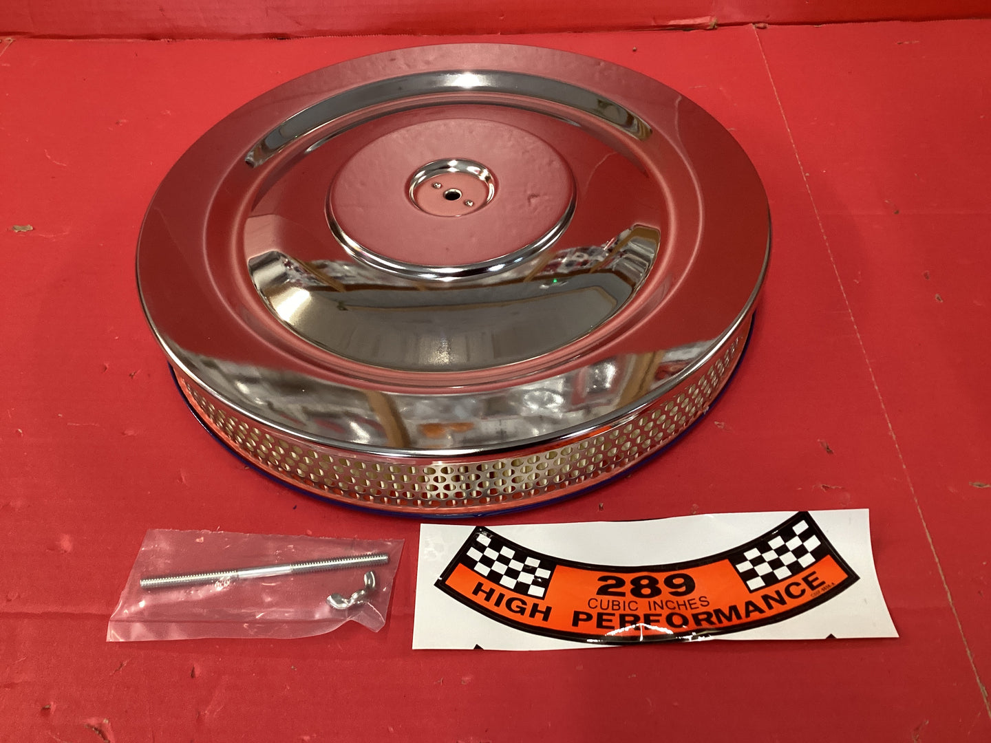 Mustang Round Chrome Air Cleaner 14