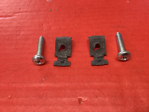 1965-1966 Arm Rest Base Mounting Screws & Clips Need 2 Per Car.