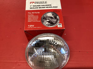 Headlight Bulb Mustang Halogen 7"  with FOMOCO Script Fits 1964-1968 & 1970-1973. Not for 1969.
