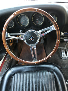 Mustang & Shelby Corso Wood Steering Wheel Complete with Mustang Emblem or Shelby Emblem