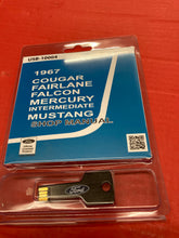 Load image into Gallery viewer, 1967 Cougar, Fairlane, Falcon, Mercury Intermediate,  Mustang Shop Manual on USB Drive
