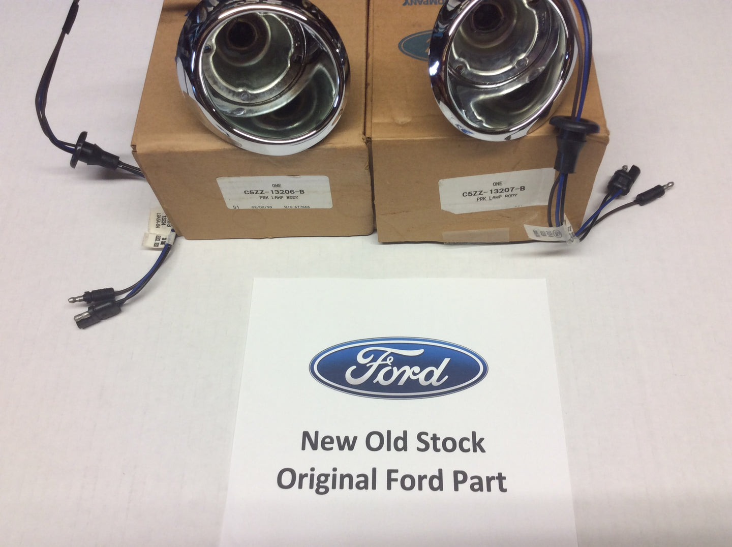 New Old Stock Ford Mustang 1964 1/2-1966 Park Light Housing Pair