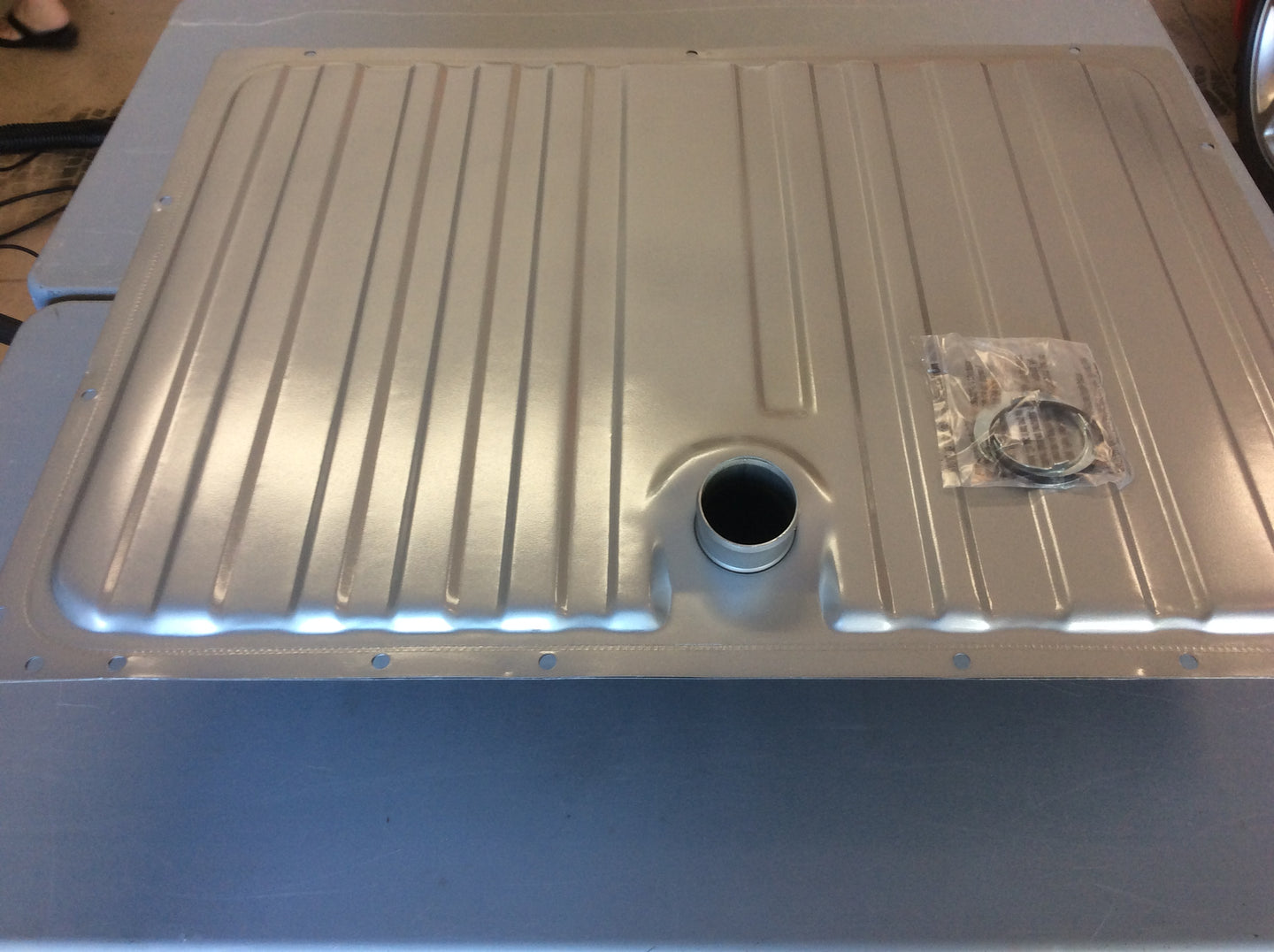 1965-68 Mustang Gas Tank 16 Gallon with drain plug, Locking Ring & Gasket F-28-AT