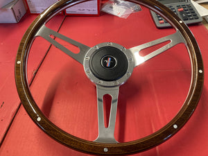 Mustang & Shelby Corso Wood Steering Wheel Complete with Mustang Emblem or Shelby Emblem