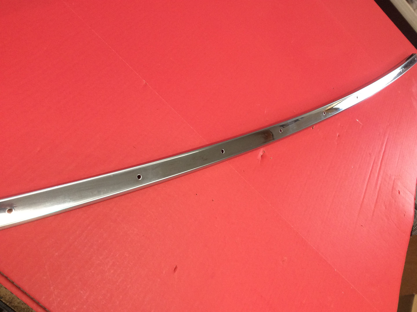 1965-1966 Mustang Convertible Boot Center Stainless Steel Molding