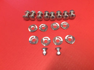 1965-1968 Mustang Deluxe Bumper Bolt Kit with Wave Washers