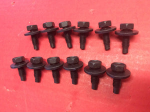 1965-1973 Mustang Front Fender Bolts with Flat Washers Set of 12 Enough for 2 Front Fenders