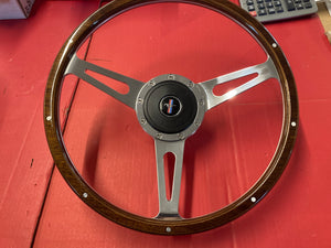 Mustang & Shelby Corso Wood Steering Wheel Complete with Mustang Emblem or Shelby Emblem