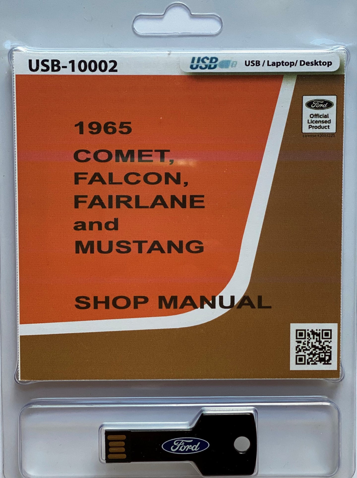 1965 Comet Falcon Fairlane and Mustang Shop Manual On USB Drive
