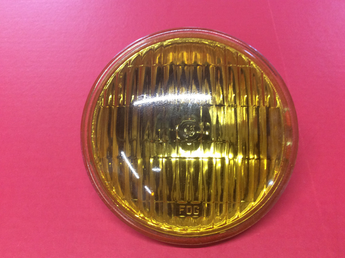 1965-1968  GE Mustang Fog Light Bulb Amber Each. Have GE LOGO and FOG molded into Glass.
