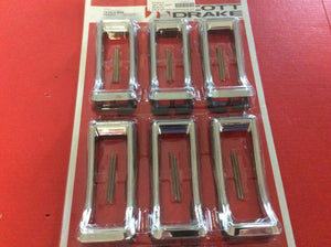 1967 Mustang Tail Light Chrome Bezels  set of 6 with Gaskets & Studs