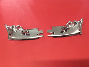 1965-66 Mustang Convertible Chrome Sun Visor Brackets Pair