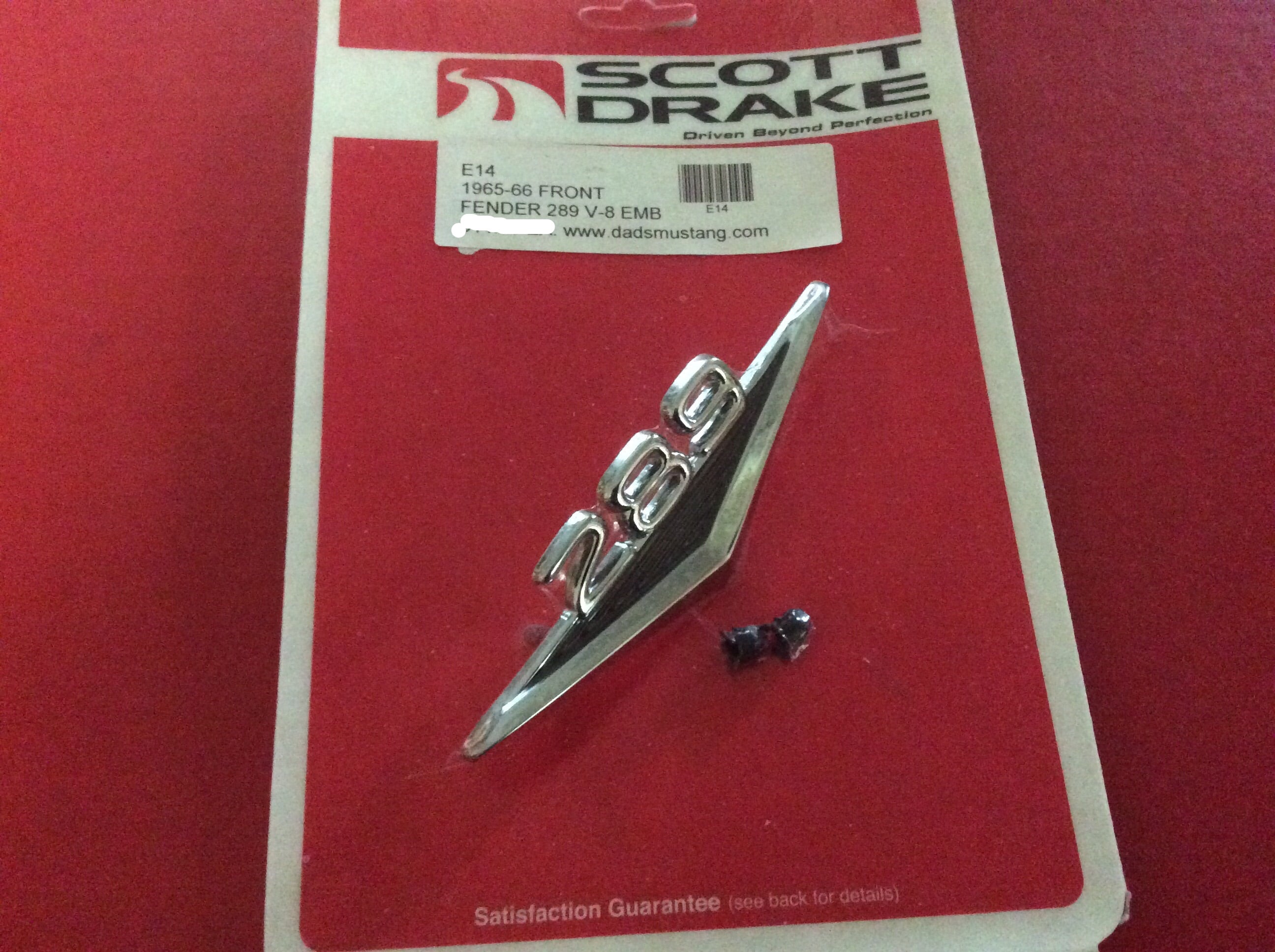 バッジ 1965-66 Mustang 289 V-8 Emblem Front Fender – Dad's Mustang