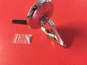 1965-66 Mustang Outside Chrome Mirror Round Manual Adjust Fits Right or Left
