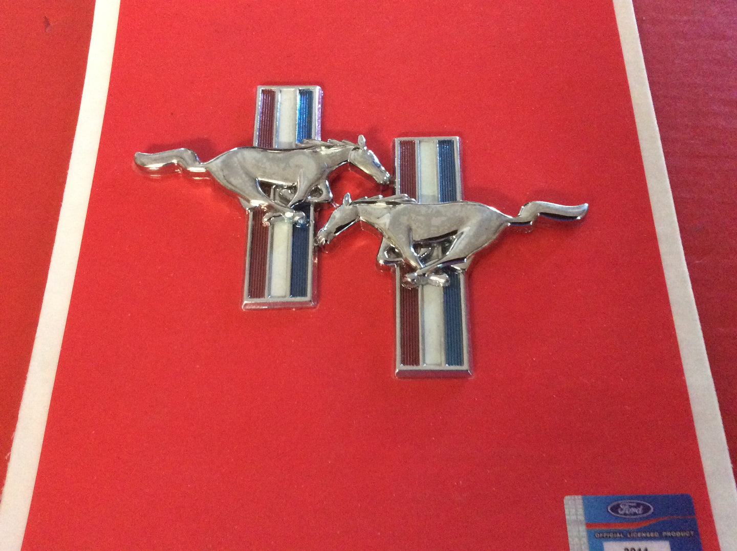 1965-1968 Mustang Pony & Bars Front Fender Emblems Stick On