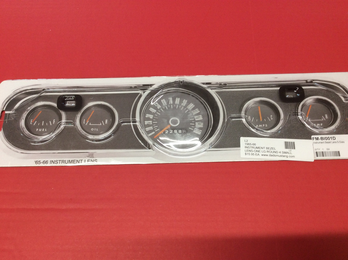 1966 Mustang Instrument Cluster Lens