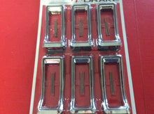 Load image into Gallery viewer, 1968 Mustang Tail Light Chrome Bezels  Set of 6 with Black Accent Line
