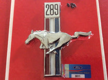 Load image into Gallery viewer, 1967-68  Mustang “289” Front Fender Emblem Running Pony &amp; Bars Left
